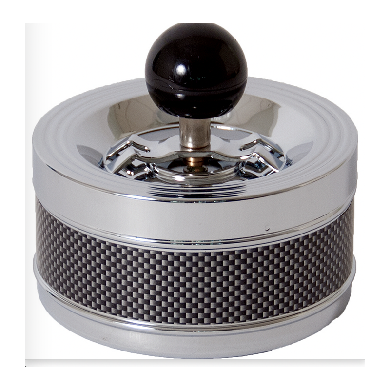 Checker Carbon Spinning Ashtray