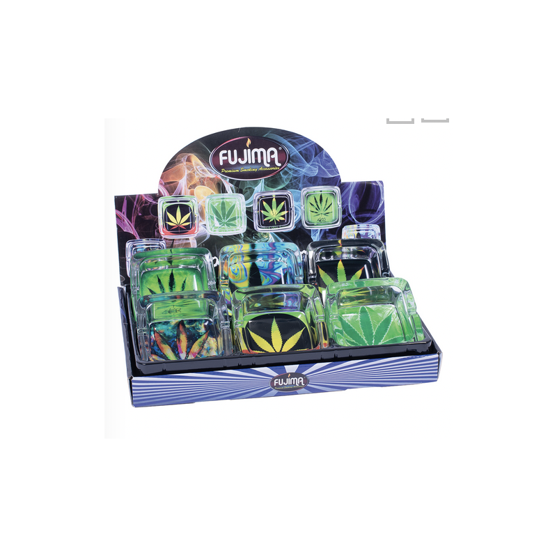 Square Glass Ashtray 6pk