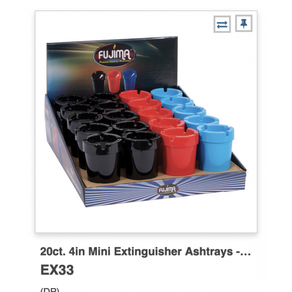 Mini Extinguisher Ashtray )EX33) 20pk