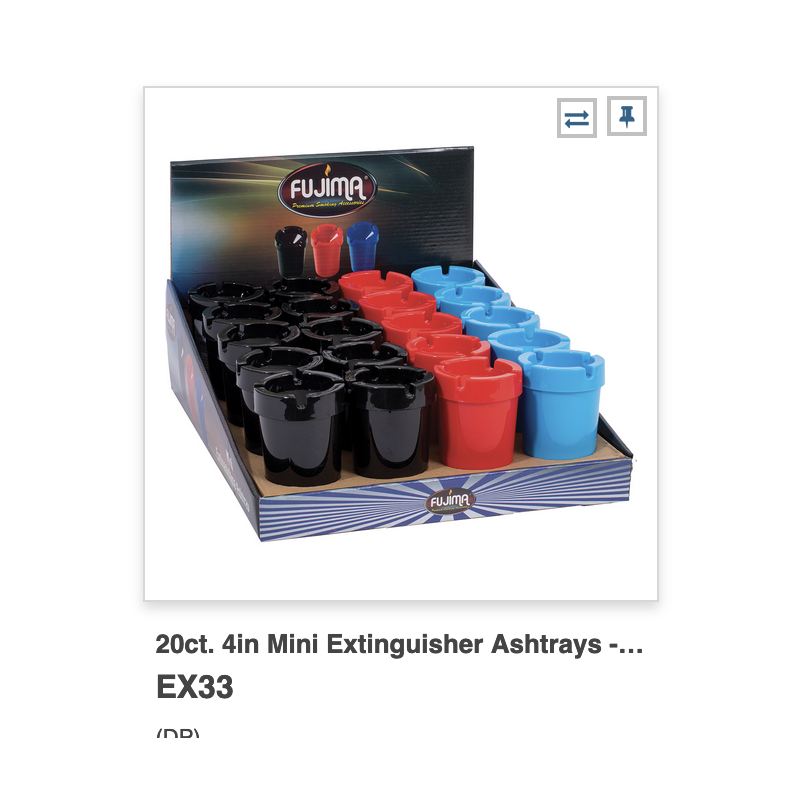 Mini Extinguisher Ashtray )EX33) 20pk