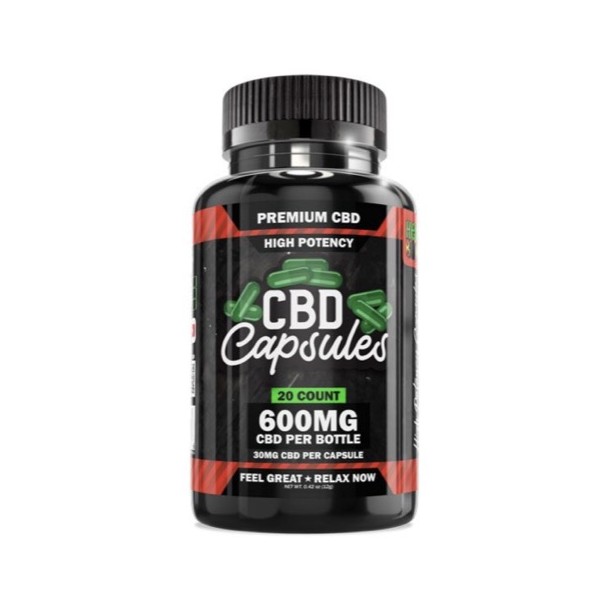 HB CBD Capsules 600mg 20ct Jar