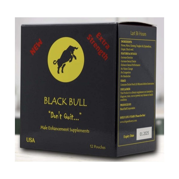 BLACK BULL "Dont quit..."HONEY (Extra strength) 12PK