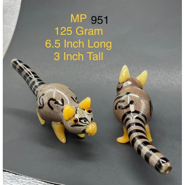 Glass Raccoon Hand Pipe MP-951