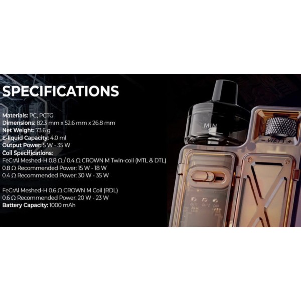 CROWN M Pod Vape Kit