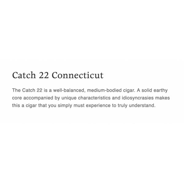 Rocky Patel Catch 22 Connecticut Sixty 22/bx