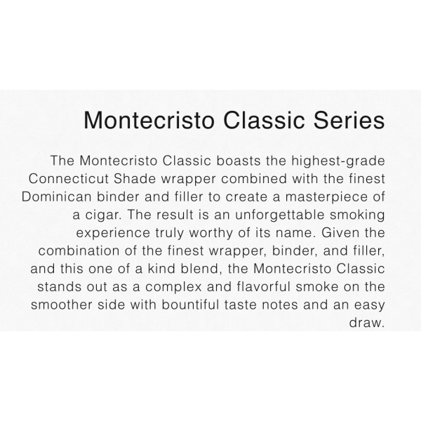 Montecristo Classic Collection Especial Robusto 20/Bx