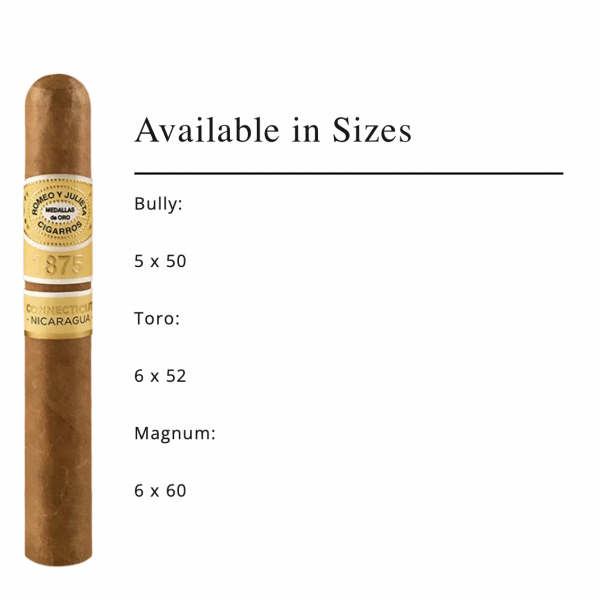 Romeo Y Julieta 1875 Connecticut Nicaragua Bully 25/Bx