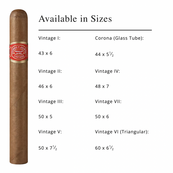 Romeo Y Julieta Vintage Colona Glass Tube 12/Bx