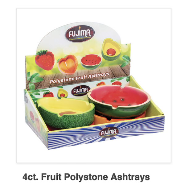 Polystone Ashtrays Fruit 4pk