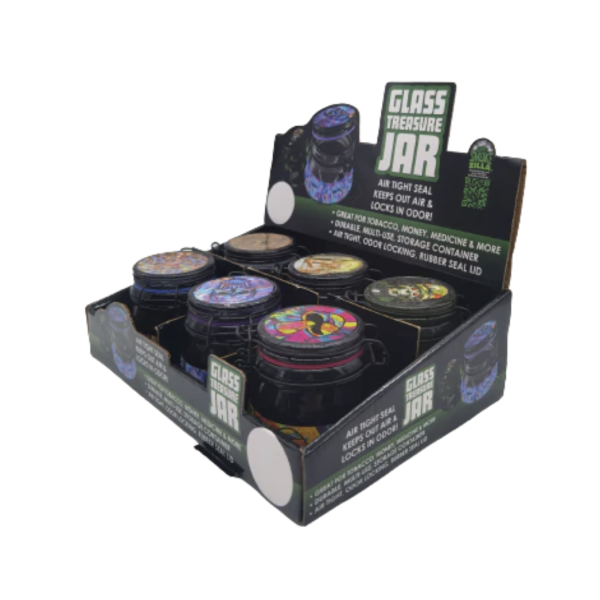 Glass Jar Metal Clasp 6pk 022679