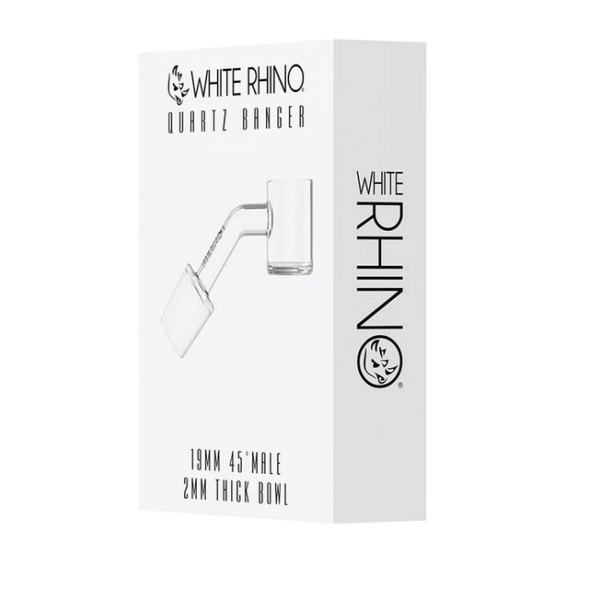 White Rhino 19MM 45° Male Quartz Banger 2MM - 5 count display