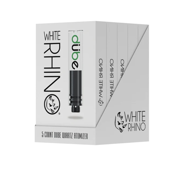 White Rhino DUBE VAPORIZER REPLACEMENT QUARTZ ATOMIZER - 5CT