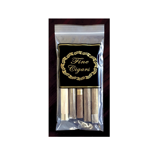 Clear Zip Cigar Reclosable Bag 10X5 100CT