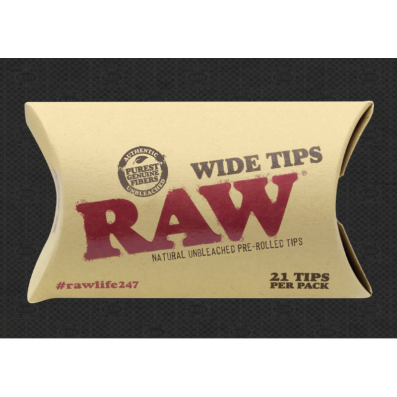 RAW Prerolled Wide Tips 21PK