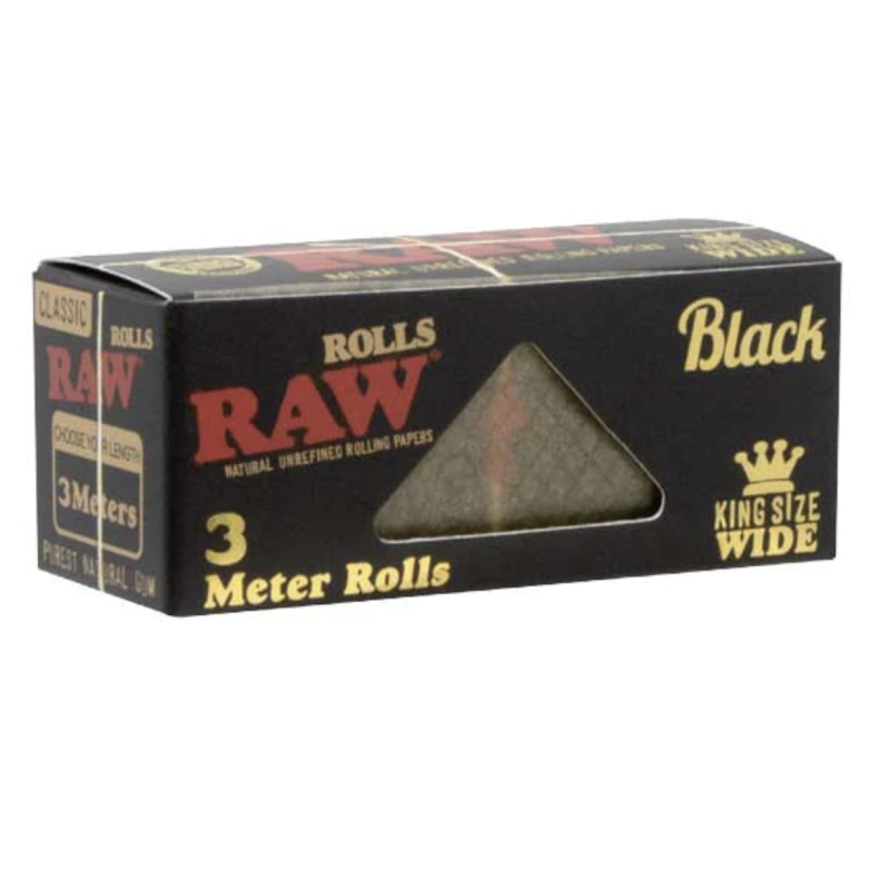 RAW Black King Wide Rolls 12/3 Meter Rolls