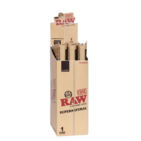 Raw Classic Pre-roll Cone Super Natural Size 15PK of 1