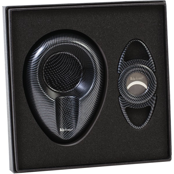 Design Cigar Cutter & Ashtray Set Black (ACS2)