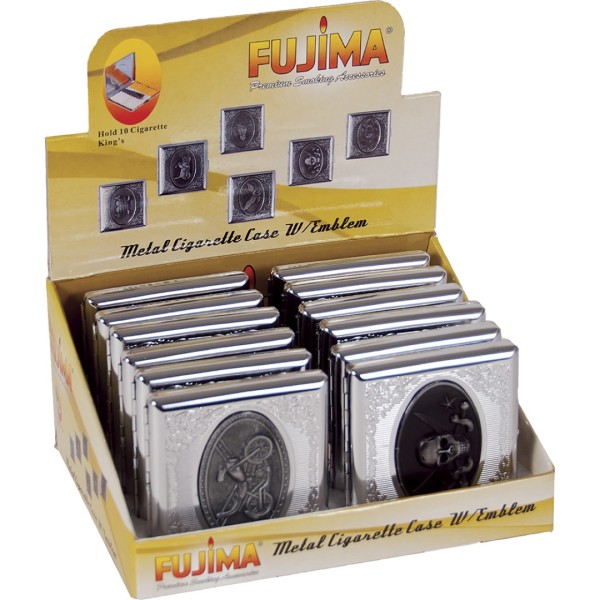 Metal Cig Case (CMC28) W/ Emblem for Kings 12CT