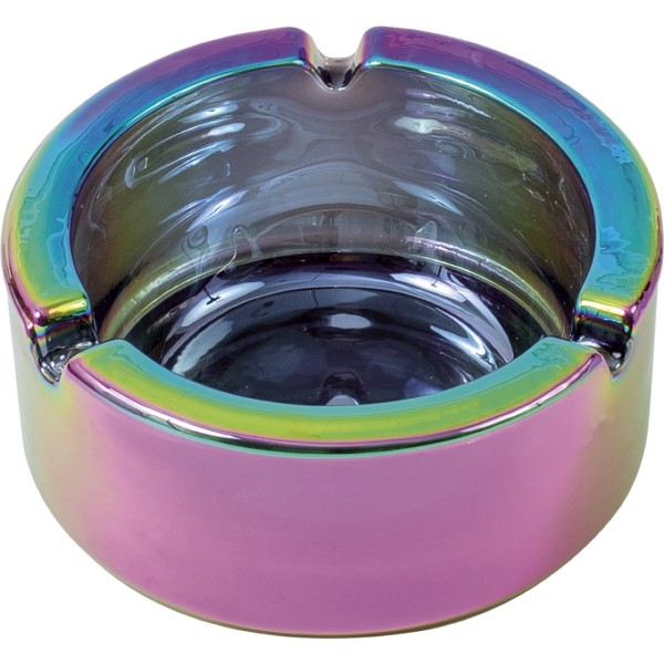 Anodized Glass Round Ashtray (GA39) 6CT