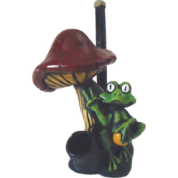 Frog W/ Mushroom Resin Pipe (WP63)