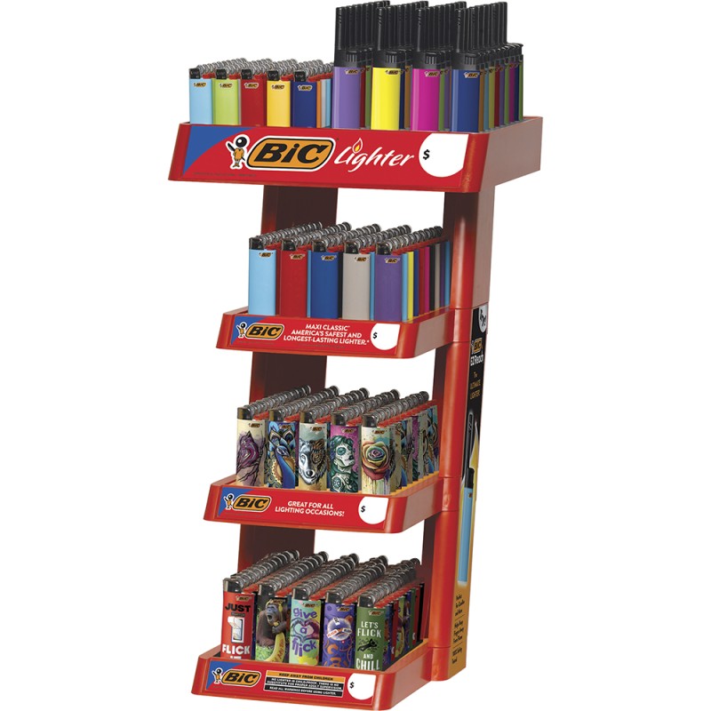 4 Tier Bic Disp W/ Lighters (LEZXT4A)