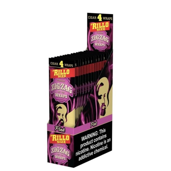 Zig Zag Cigar Wrap Rillo Size 4PK-15CT