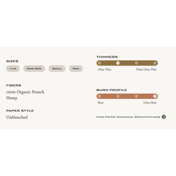 OCB Unbleached Cones