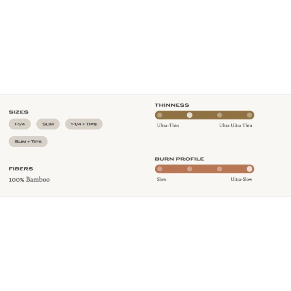 OCB Bamboo 1 1/4 Papers 24PK