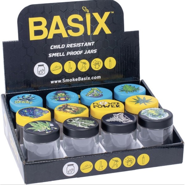 Basix Jars 120ML Large Leaf 12CT (GSJ20L)