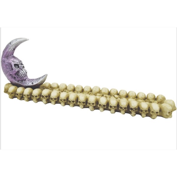 Crescent Skull Moon Incense Burner (IB201)