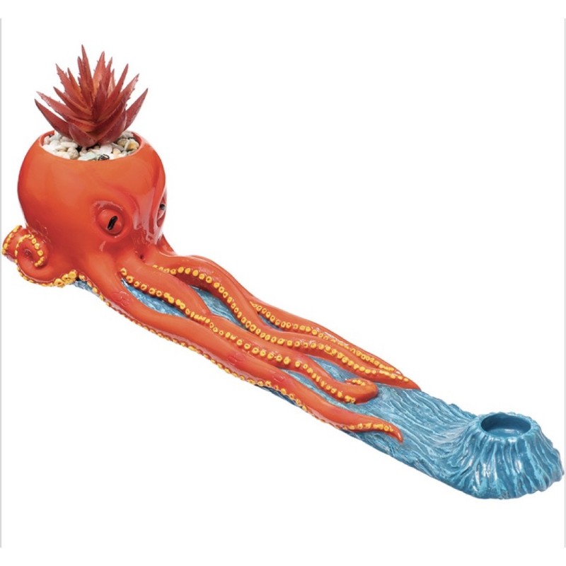 Octopus Incense Burner W/ Plant (IBP12)