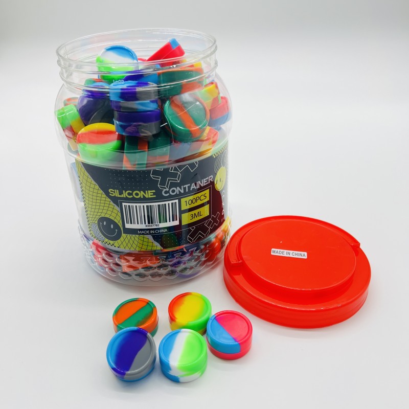 Silicone Conatiner Jar 100PK (7782) (1.6 X 3.3 CM)