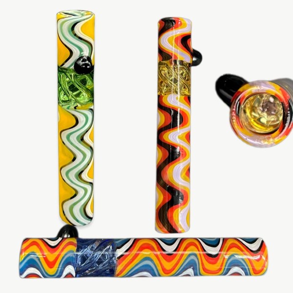 Glass Chillum UK-285 3PK