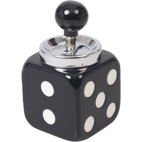 Black Dice Spinning Ashtray (A206)