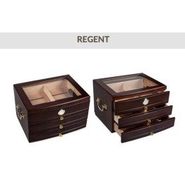 Regent Humidor W/ Drawers 75CT