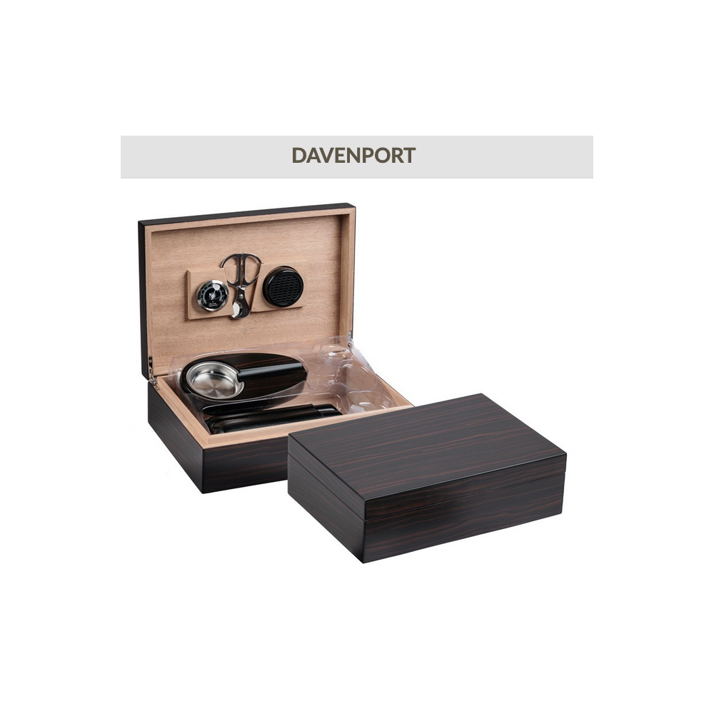 Davenport GiftSet W/ Ebony Humidor 50CT
