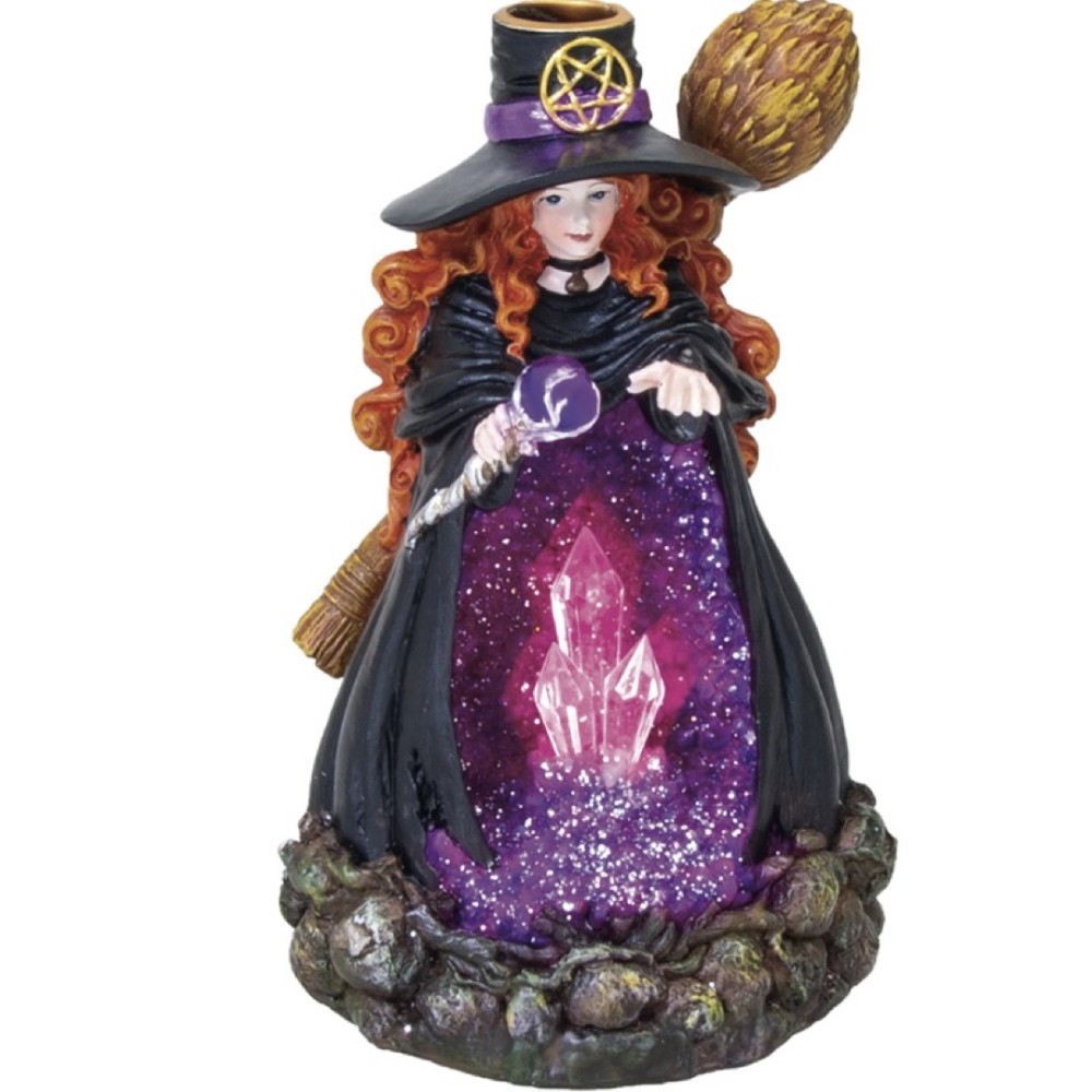 Purple Witch Backflow Cone Burner W/ LED (IBC16)