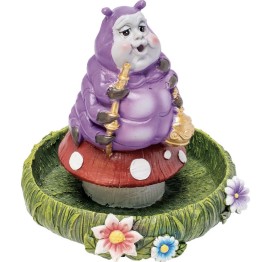 Alice Caterpillar Sitting Mushroom Dual Incense Burner (IBB11)