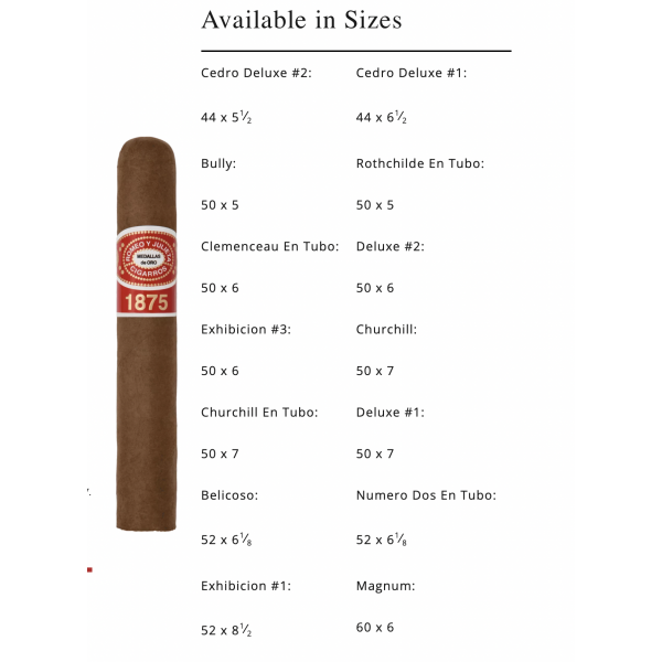 Romeo Y Julieta 1875 Deluxe No.2 Glass Tube 10/Box