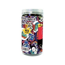 Lighter Leash Holder Mix Design 40ct/Jar