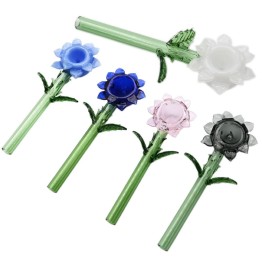 Glass Hand Pipe Rose UK435