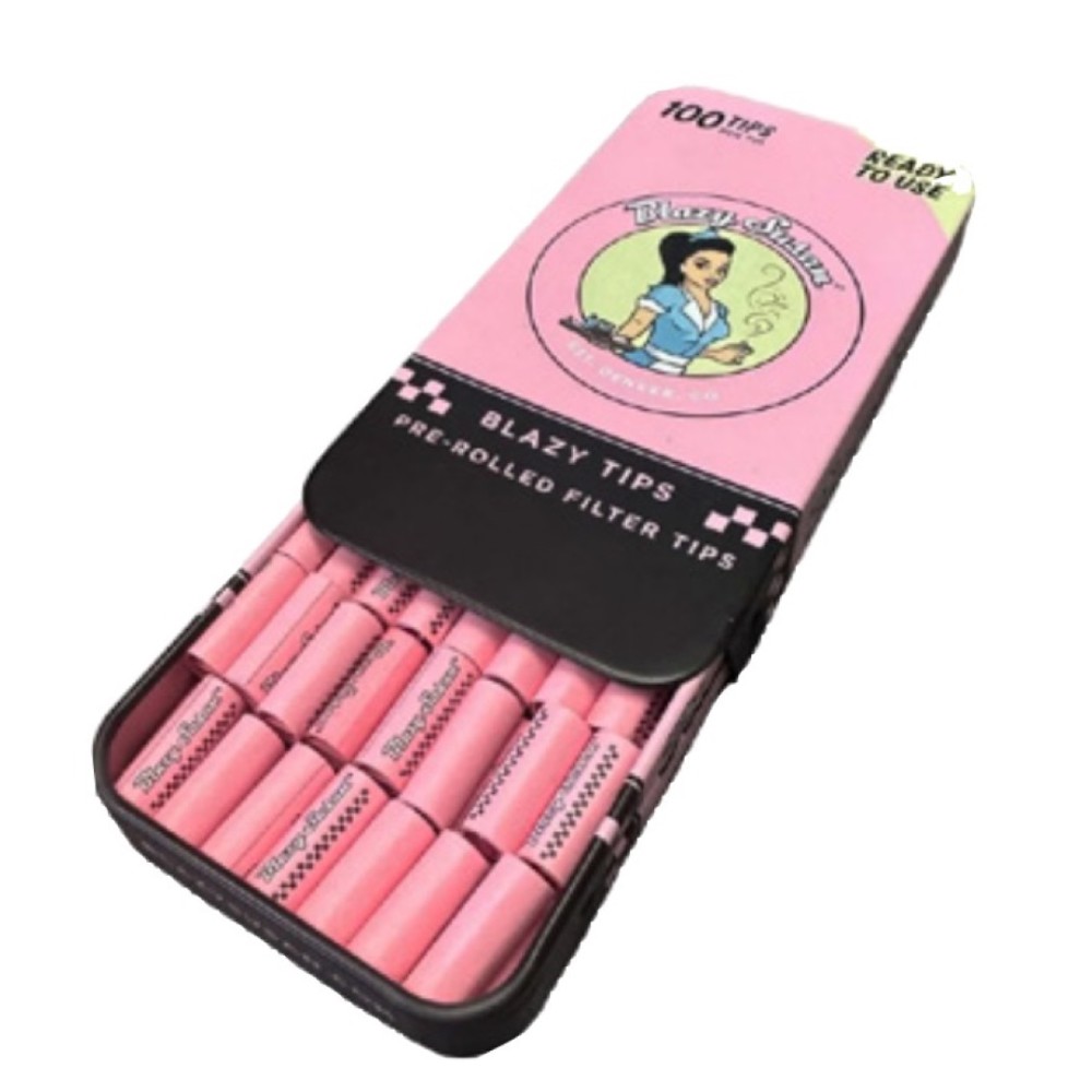 Blazy Susan Pink Pre-Rolled Filter Tips 100TIN-12BX