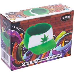 Green Leaf Snap Back Hat Ashtray 1PC (LT240)