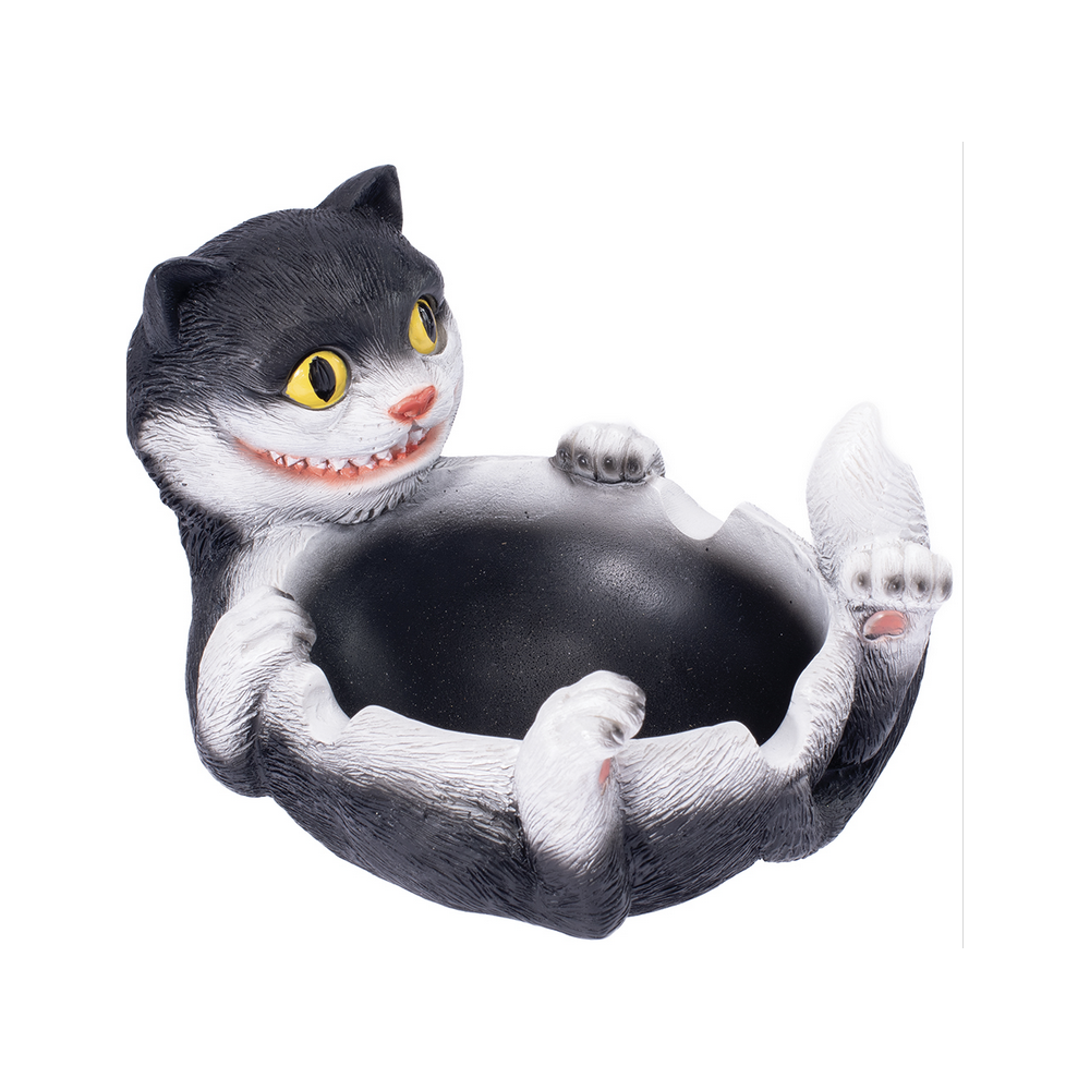 Trippy Cat Polystone Ashtray (LT206BK)