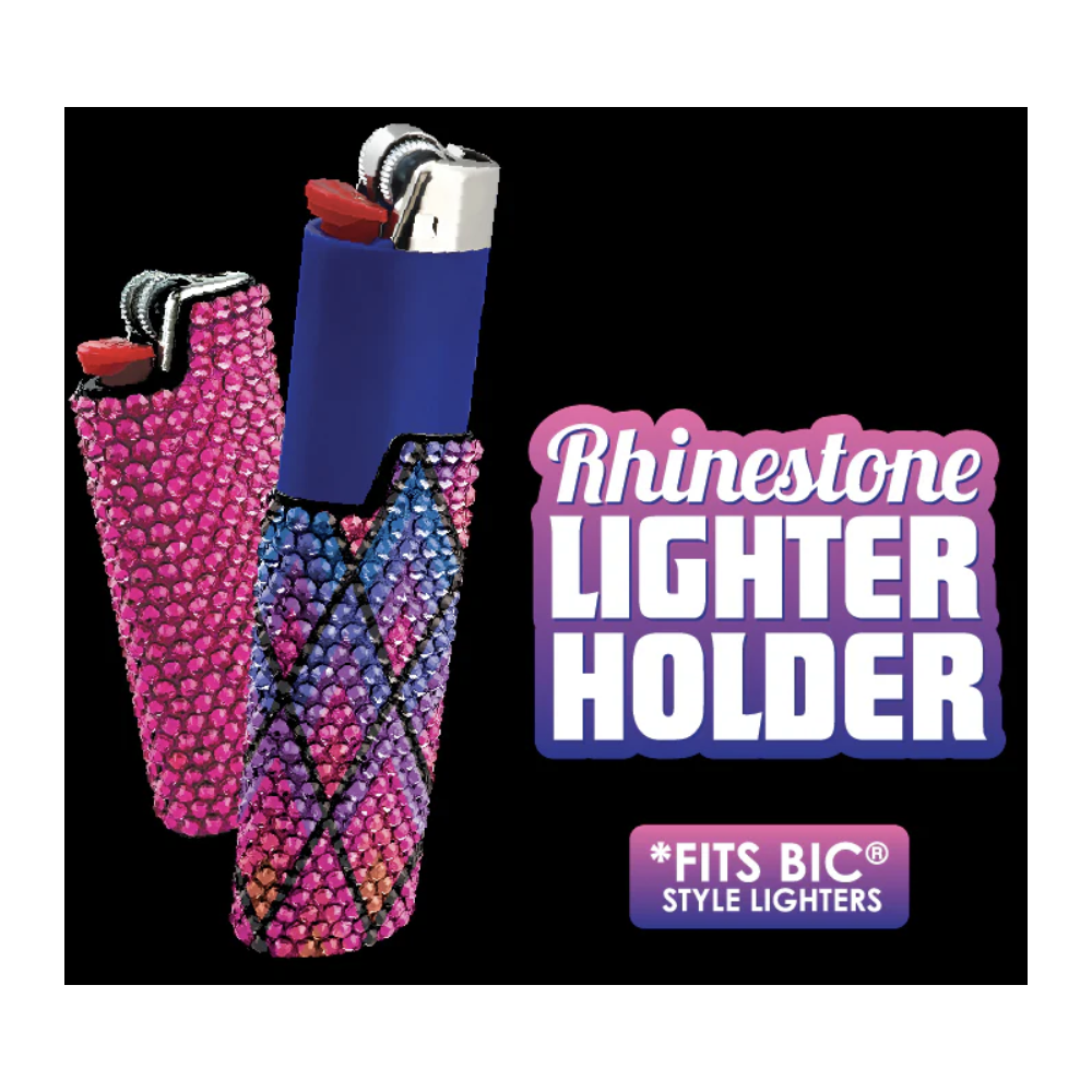 Rhinestone Lighter Case 12CT (24382)