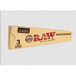 Raw Pre-Roll Peacemaker Cone 3PK Of 16 Display