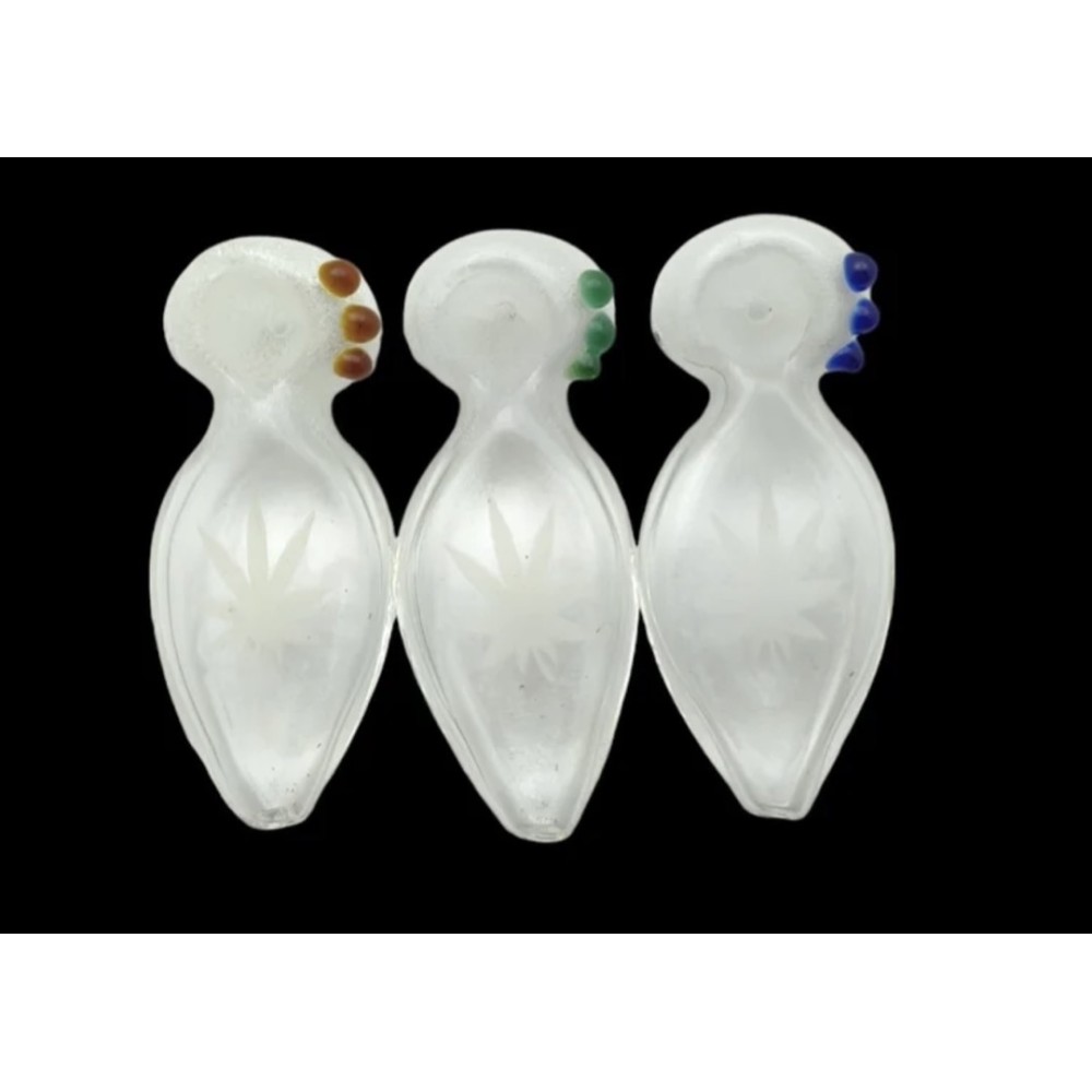 Glass Hand Pipe Glow In The Dark (C0485)