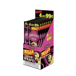 Zig Zag Cigar Wrap Rillo Size PP1.29 4PK-15CT