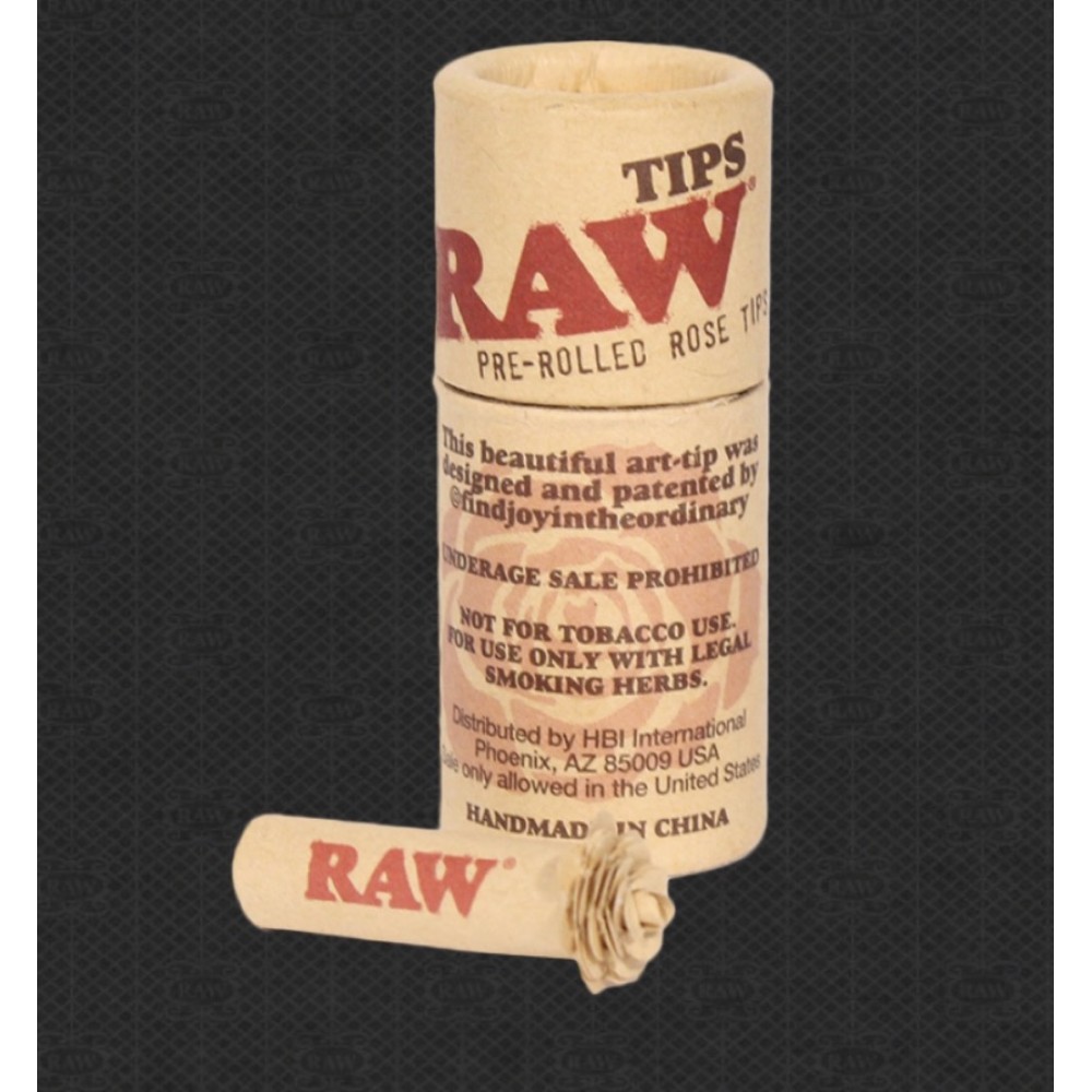 Raw Rose Pre-Rolled Tips 6/BX