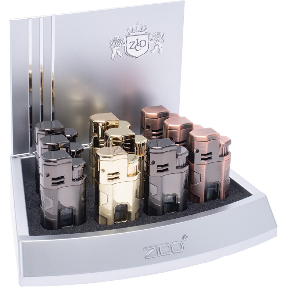Zico ZD-95 Triple Flame Torch Lighter 10PK